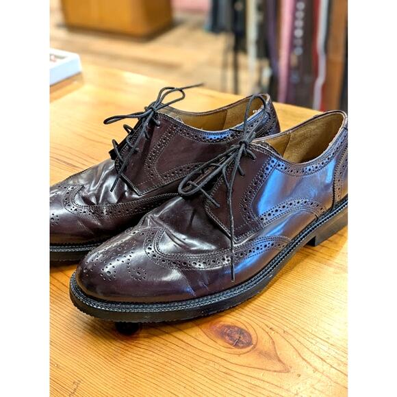 Burgundy Wing Tipped Bostonian Oxford Dress Shoes main image 5